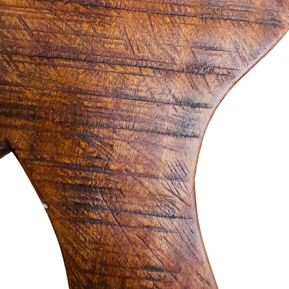 Hand-Carved African Tribal Wooden Mask Wall Art Decor 16" x 7 1/2" x 2" - Picture 7 of 8